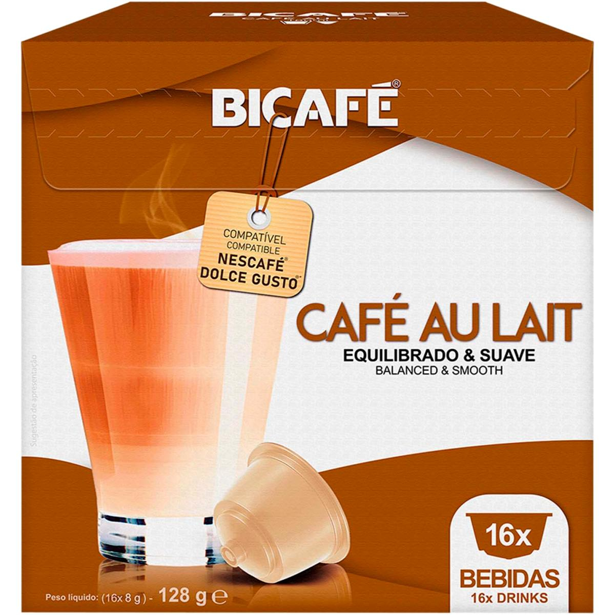 Cápsulas Compatibles Dolce Gusto Café Con Leche Bicafé 16 Un