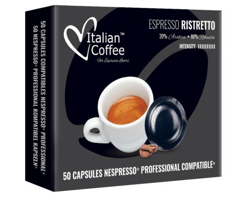 Cápsulas Café Italian Coffee Compatibles Nespresso * Professional Ristretto 50 Un